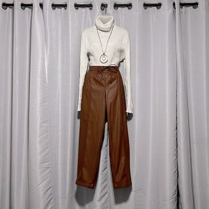 Faux Leather Jogger